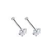 S999 Pure Silver Minimalist Women's Earrings – Small Bean Ear Bone Studs, Anti-Blocking Design for Commuting