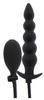 Ribbed Advanced Inflatable Plug 18.5 X 4 Cm Black - Hidden Desire - Inflatable Plugs