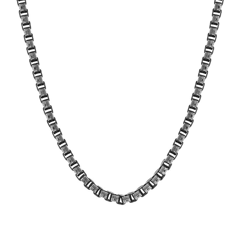 Basic Box Chain Necklace For Men Punk Retro Stainless Steel Long Necklace Men Hip Hop Jewelry Gift