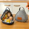2Pcs Triangle Insulated Lunch Bag Portable Rice Ball Sandwich Pouch Thermal Bento Carrier Mini Food Storage Tote