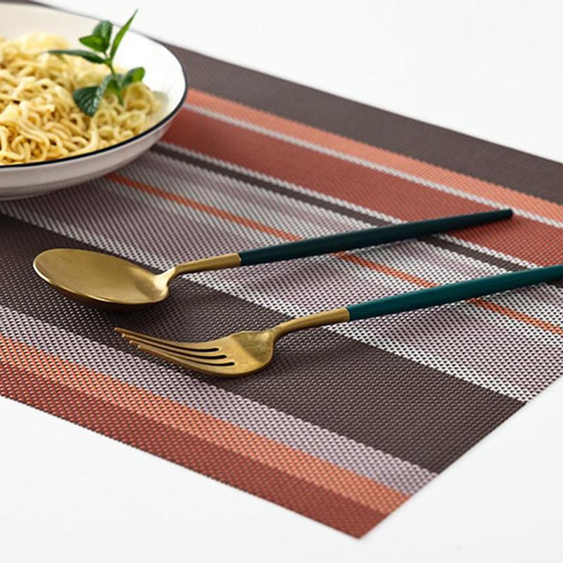 45x30cm PVC prostírání pruhované protiskluzové vodotěsné podložka na stůl kuchyňský jídelní stůl podložky na talíře podložky pod misky domácí dekorace