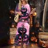 Women's Casual Printed 3/4 Sleeve Button Down Top and Wide Leg Pants 2 Piece Set