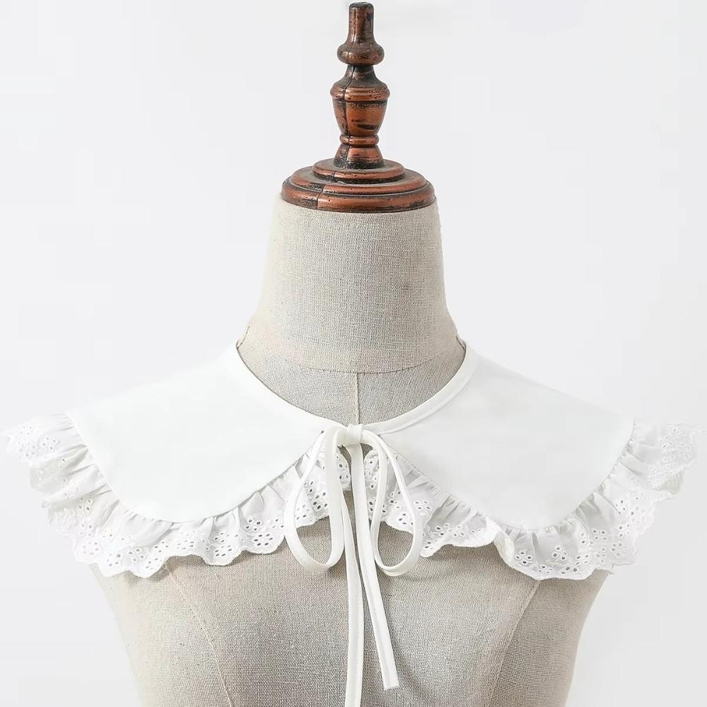 Adjustable Lace False Collar Sweet Ruffled Shawl Fashion Detachable Collar  Women Girls