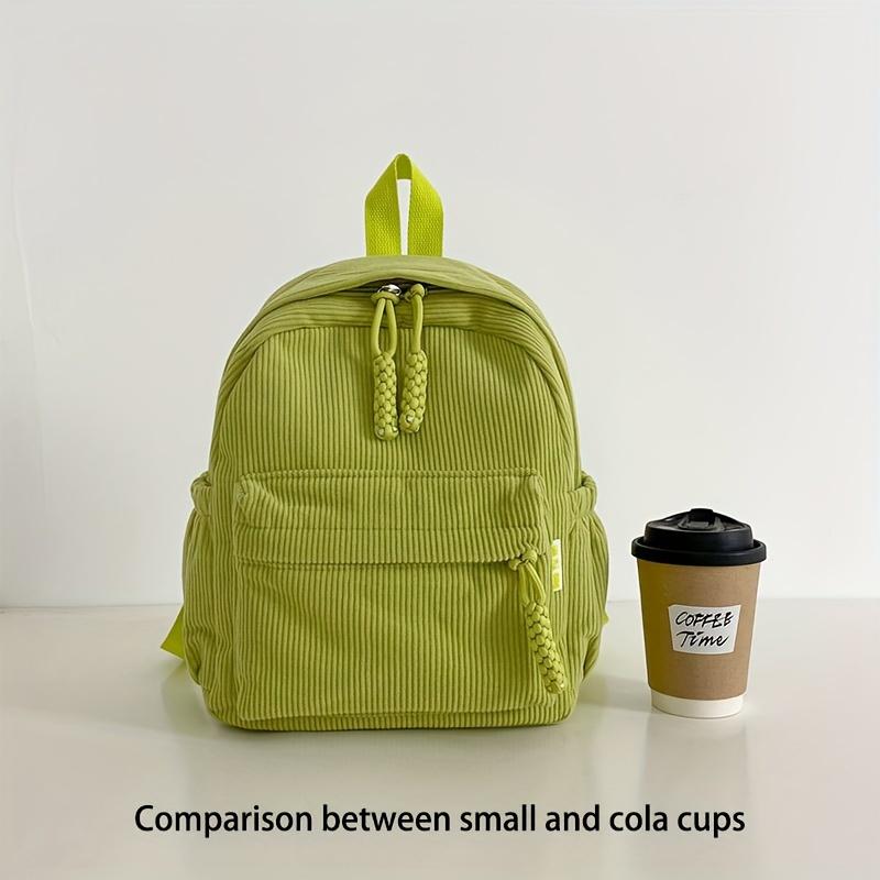 Corduroy Small Backpack  Casual Travel Backpack  Simple Fashion Backpack