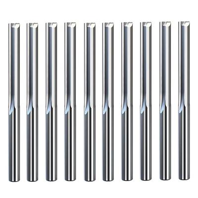 Freza de capăt cu 2 tăișuri din carbură de tungsten Argintiu Bit CNC pentru router Bit de gravură Unelte Prelucrarea lemnului