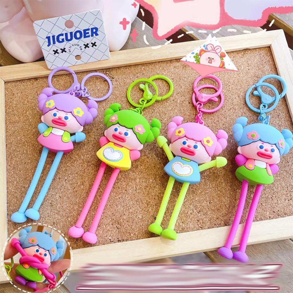 

Sausage Mouth Ugly Girl Stretch Keychain Multicolor Ugly Sausage Mouth Girl Keyring School Bag синий