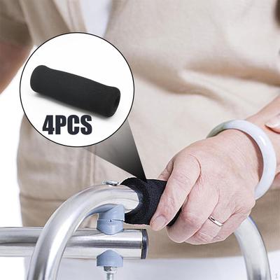4x Reusable Foam Crutch Handles Grip Non Slip for Elderly Walking Aids