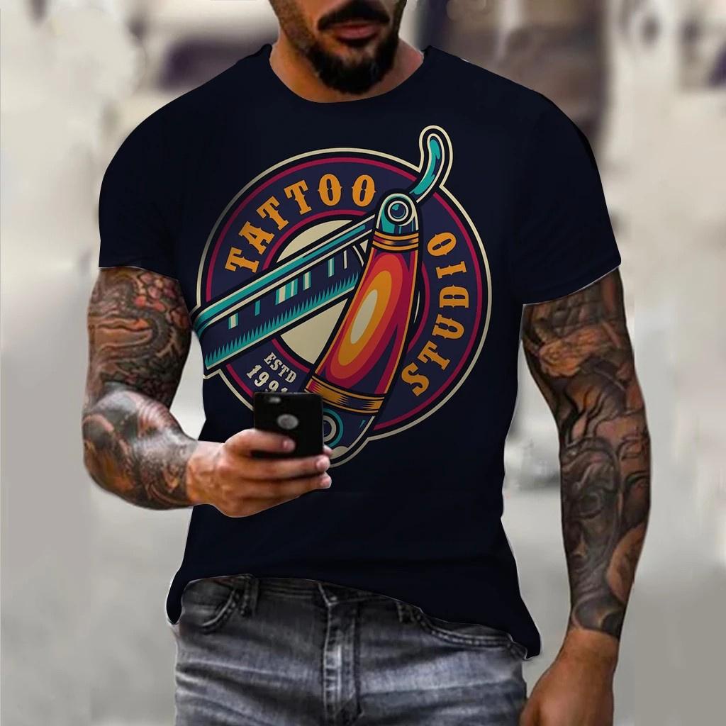 Funny Barber T Shirt For Mens Fashion Short Sleeve Uniform Tops Hip Hop Trend Harajuku Pullover Casual O-neck Oversized T-shirts