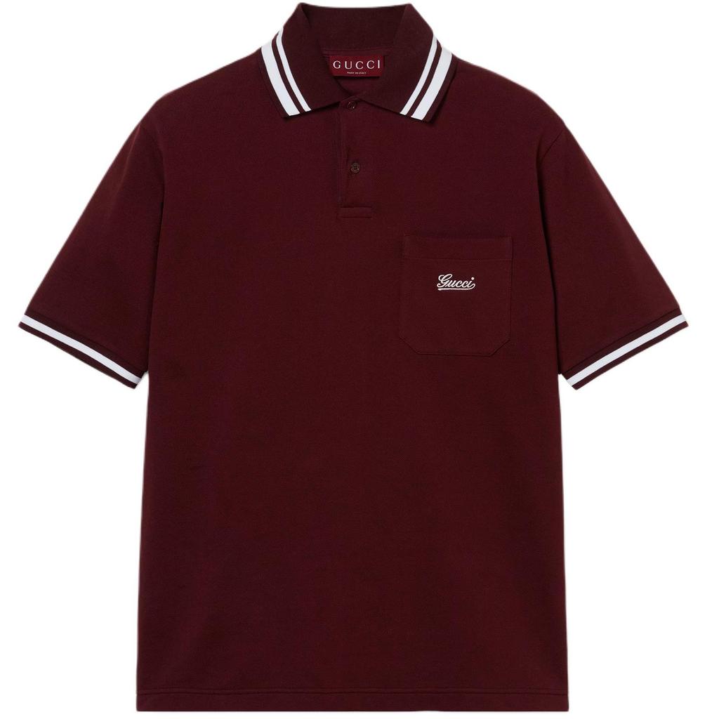 GUCCI Logo-embroidered Piqué Polo Shirt 784422-XJGP6-6318