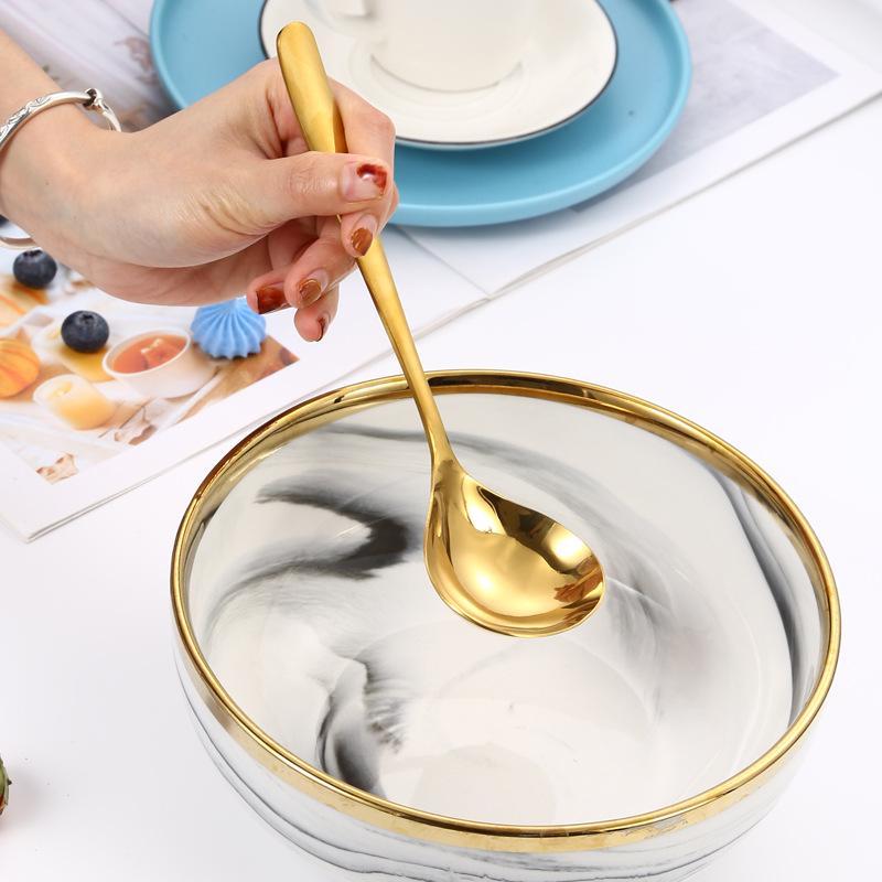 Large 304 Stainless Steel Ladle - Long Handle, Thick & Deep Design for Soup, Serving, Porridge, and Hot Pot.
