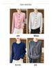 Women's 100% Wool Loose Knit Cardigan with Heart Buttons - Sweet Style Round Neck Sweater for Autumn/Winter