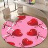 1pc Heart Candy Office Round Area Rug, Indoor Mat Suitable ForOffice, Under Office Chairs Bedroom Living Room Home Decor, Room Decot195