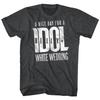 Maglietta da Uomo Billy Idol Bella Giornata per un Matrimonio Bianco Merch da Tour Album Punk Rock