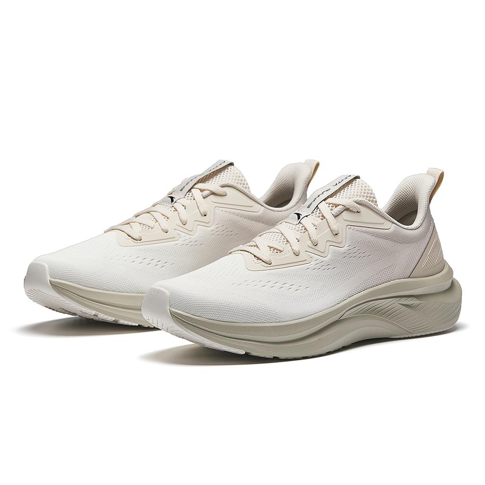 Anta Basic Running Comfortable Non-Slip Wear-Resistant Breathable Lightweight Low-Top Casual Running Shoes Men sneaker Beige 912515514-1