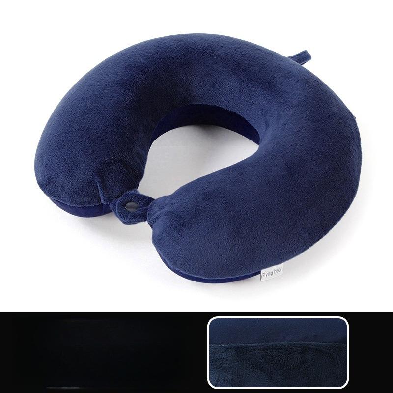 Memory Cotton U-shaped Pillow Cold and Warm Two-sided Neck Pillow Travel Portable Aircraft Pillow Office Nap Neck Pillow