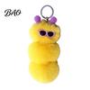 Caterpillar Bag Charms Plush Sunglasses Keychain, Stuffed Keyring Pendant for Bags & Car Keys, Decorative Backpack Purse Accessory Lightweight