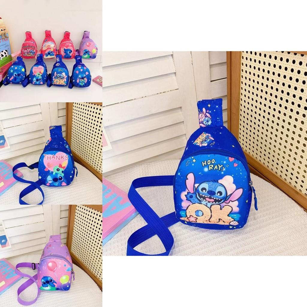 Adorable Stitch Cartoon Print Chest Bag Perfect For Kids Lightweight And Stylish Design