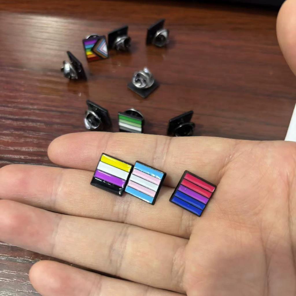 Rainbow LGBT Pride Badge Pin Gay Lesbian Brooch Colorful Equality Symbol Accessory LGBTQ Jewelry