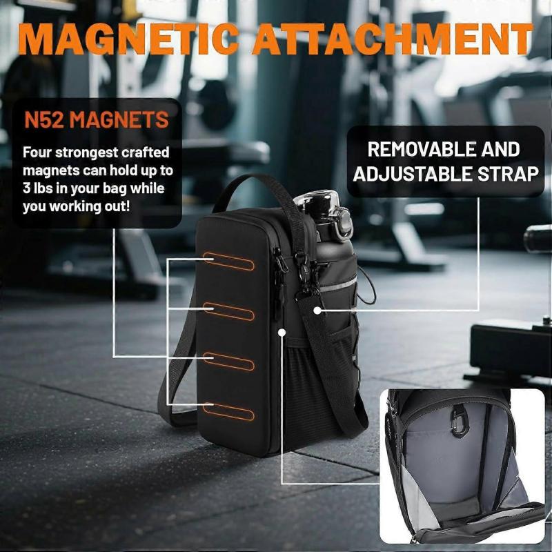 Magnetic Water Bottle Holder for Gym Fitness Reflective Outdoor Crossbody Bag with Strong Magnets