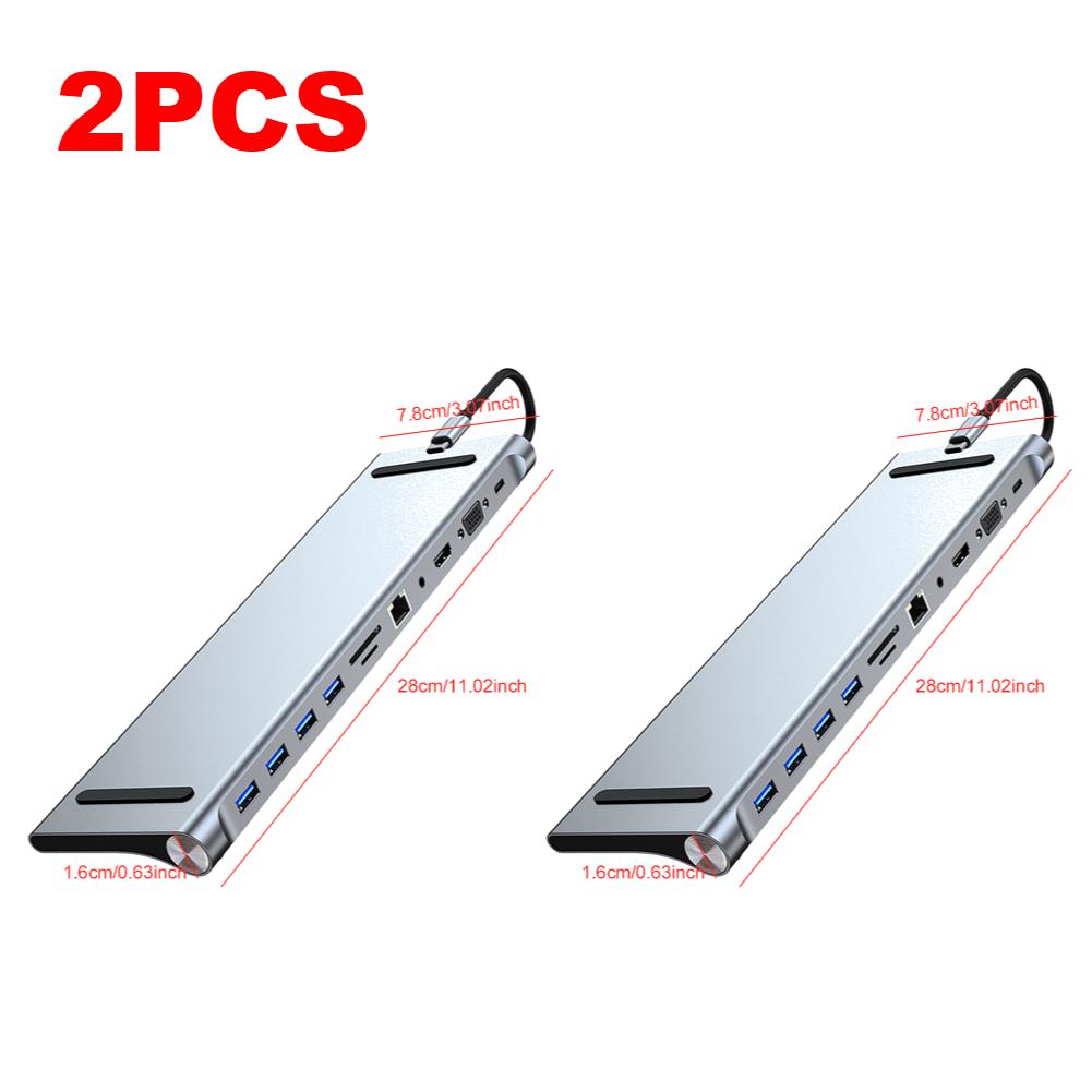 11in1 USB C Docking Station Laptop Adapter SD TF Card Reader 4K HDMI-Compatible For MacBook Pro/Air Dell HP Surface Lenovo ASUS