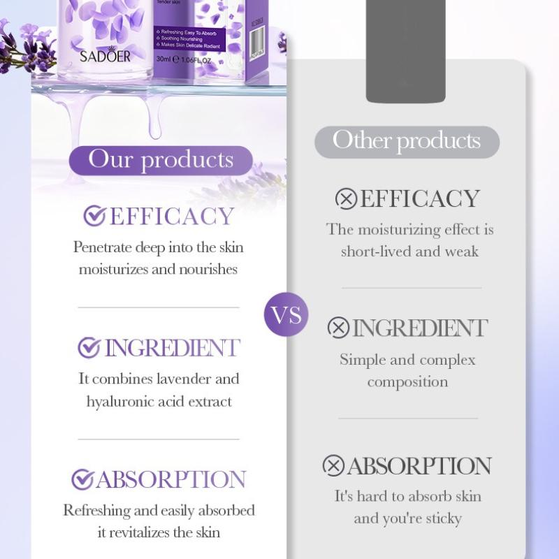 Lavender Petal Serum 30ml Hydrating Moisturizing Moisturizing Serum Skin Care Products