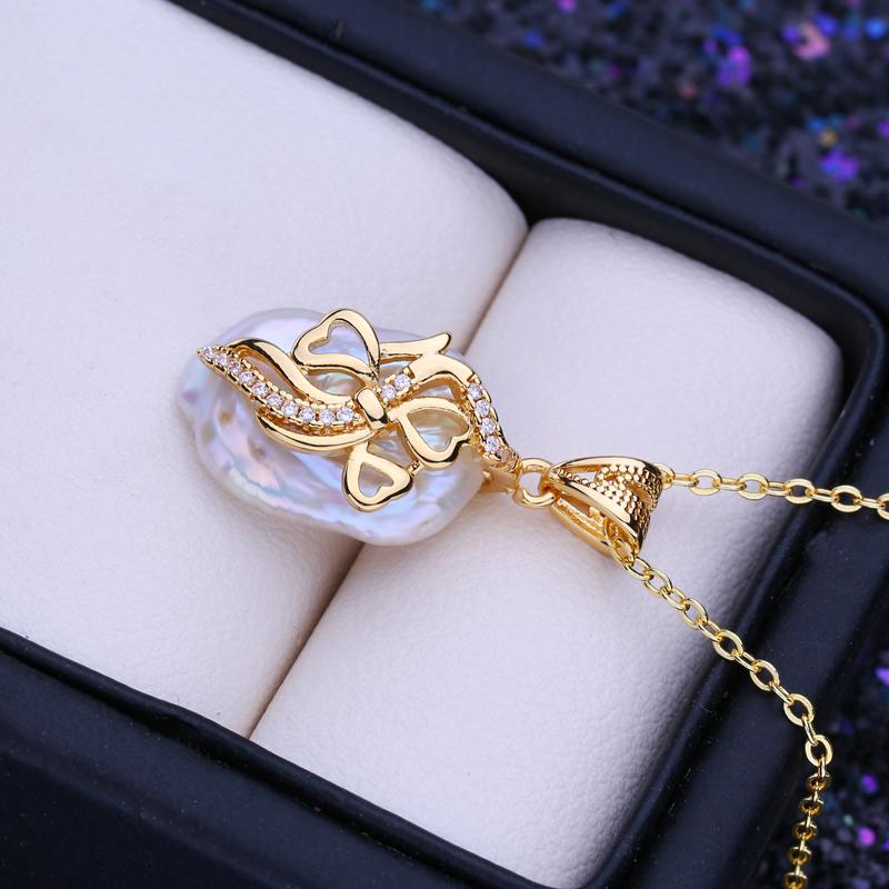 LSOOYH натуральный пресноводный большой жемчужный кулон в стиле барокко — фото 3