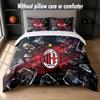 AC Milan Design Bed Bedding Set 1 Duvet Cover + 2 Pillowcases Soft Breathable Household Bed Linens
