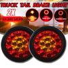 2 Stück LED-Bremslicht für Auto 12V Retro Runde Nebelschlussleuchte 16-LED-Rücklicht für Anhänger