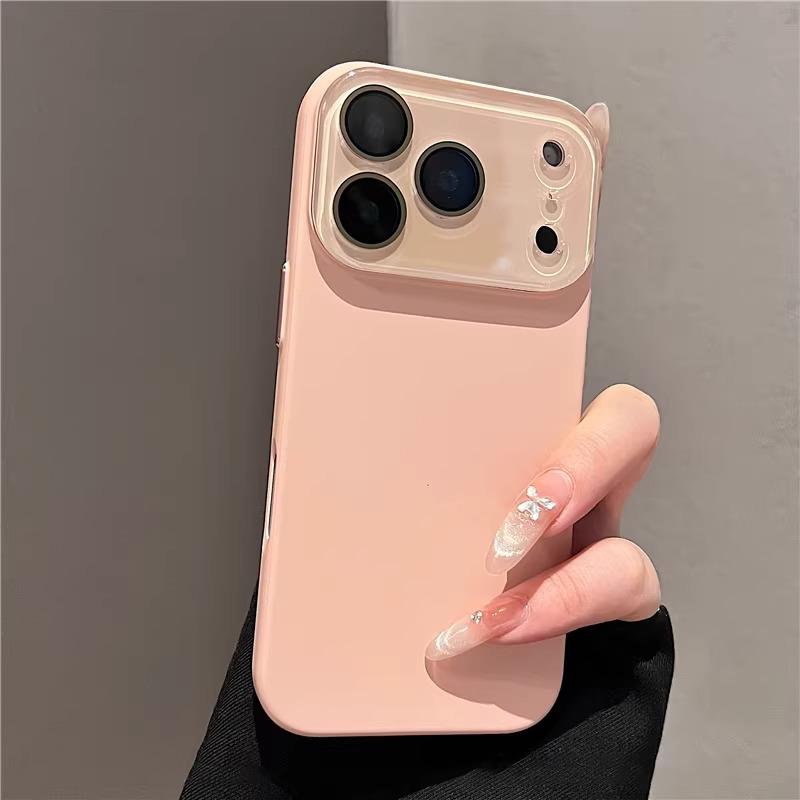 Coque de téléphone luxe en verre avec grande fenêtre pour iPhone 17 16 Pro Max Coques rigides pour iPhone 17 15 14 13 Pro Max Housse de protection pour appareil photo