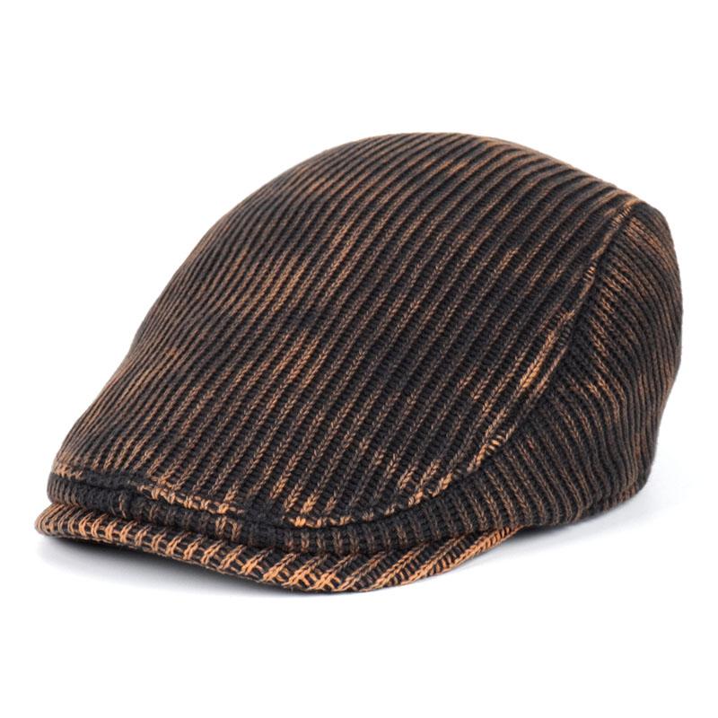 

New 2025 Autumn Winter Beret Hat Women Men s Caps Tie-dyed Retro Knitted Ivy Flat Cap Vintage Peaky Blinders Beret About 56-59cm