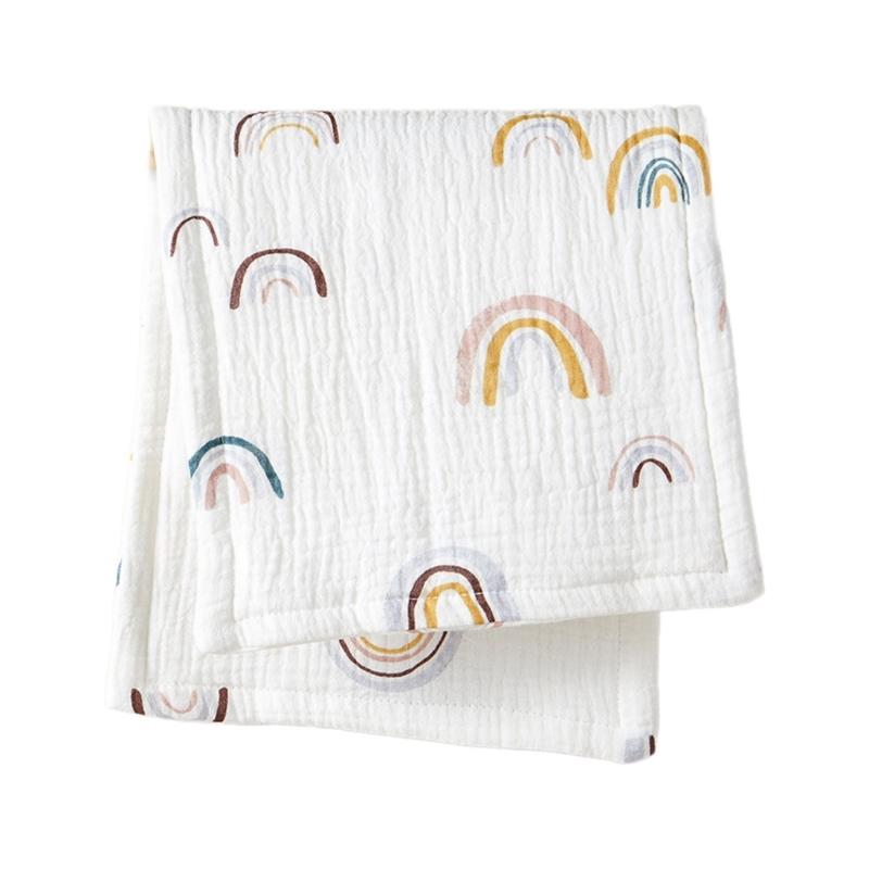 Infants Baby Washcloth Multifunctional Burping Cloth Soft & Comfortable Teething Bib Breathable Saliva Towel 6-Layer