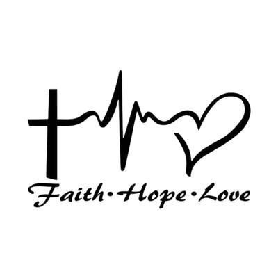 14,6 cm x 9 cm Ježíš HOPE LOVE VÍRA Modlitba Kreativní vinylová samolepka na auto Dekor