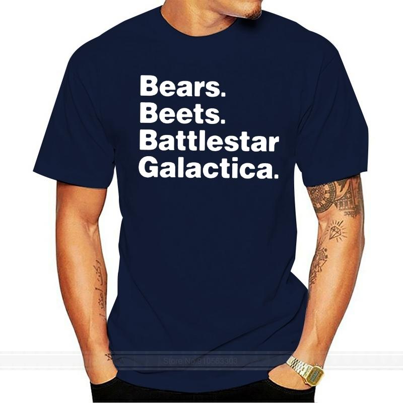 BEARS BEETS BATTLESTAR Office Dwight Schrute Dunder Mifflin T-Shirt SIZES S-5X male brand teeshirt men summer cotton t shirt