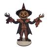 1/6Pcs Halloween Pumpkin Man Bunting Spooky Rustic Wooden Pumpkin Man Hanging Garland Table Sign Festival Ornament Decoration