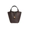 Picotin Lock Barenia Faubourg Calfskin Basket Bag, Bucket Bag, Handbag 18 Women's 46 Ebene Ebony H077913CC46
