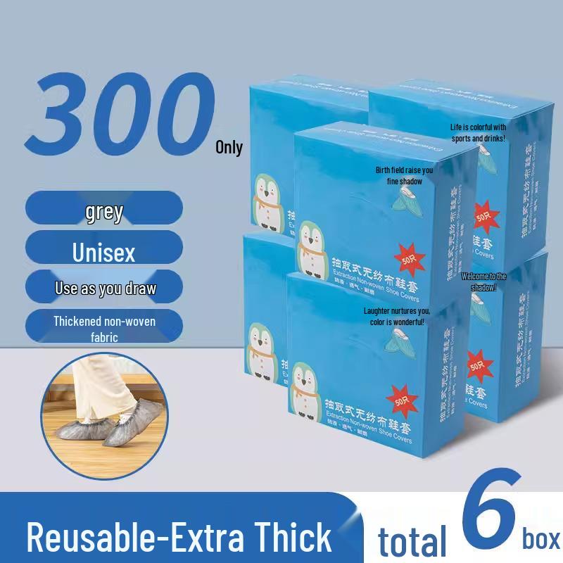 Waterproof Non-Slip Disposable Shoe Covers for Adults and Students - Durable Non-Woven Fabric for Indoor Use