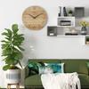 Silent Movement Wooden Wall Clock Round Shape Silent Wall Clock Hanging Wall Clock  Living Room
