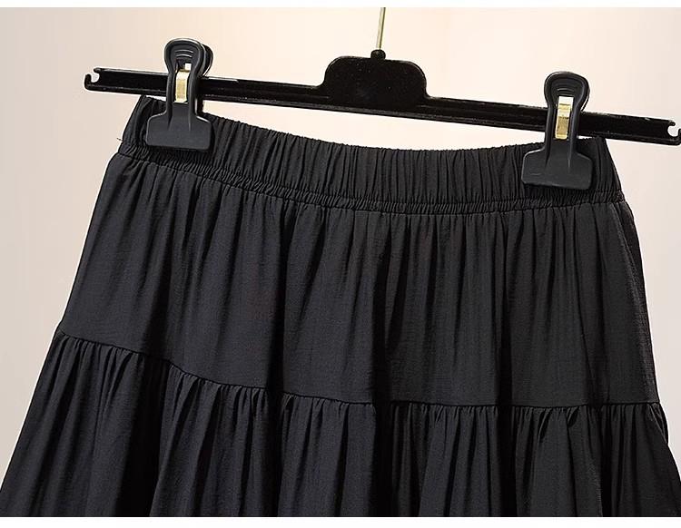 Women's Plus Size A-line Pleated High Waist Short Skirt - Summer 2025 Collection