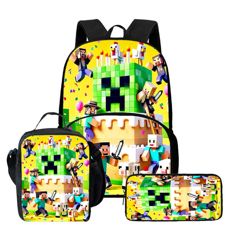 Minecraft Printed Backpack Children'S Elementary School Bag