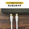 HORIC Antenna Cable for 2m with Broadcasting Connector TV, S-4C-FB Coaxial, [Compatible 4K/8K (3224MHz)/BS/CS/Terrestrial Digital/CATV] White,