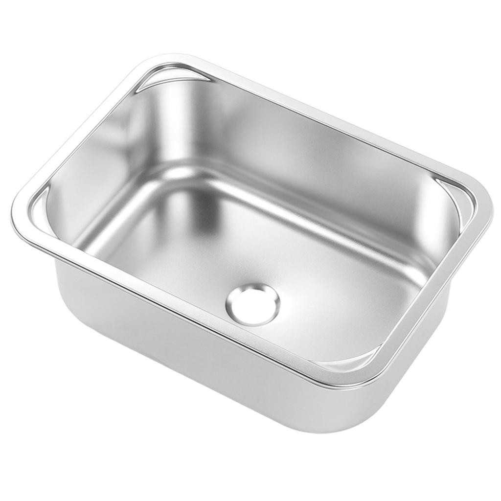 RV Sink Square 345x245x136mm 304 Stainless Steel Flush Mounted Hand Wash Basin Sink with 40mm Drain 