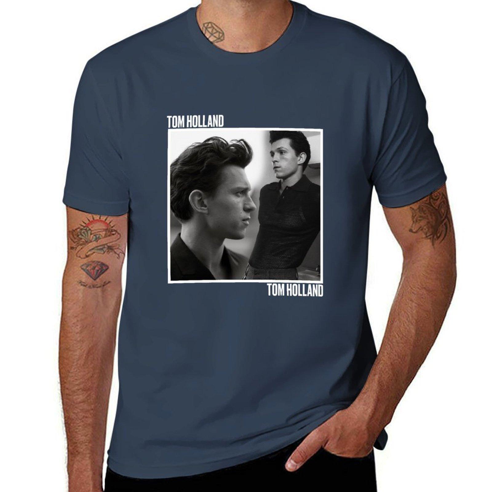 Tom Holland Classic Shirt Tshirt Trendy Print Short Sleeve Tshirt S