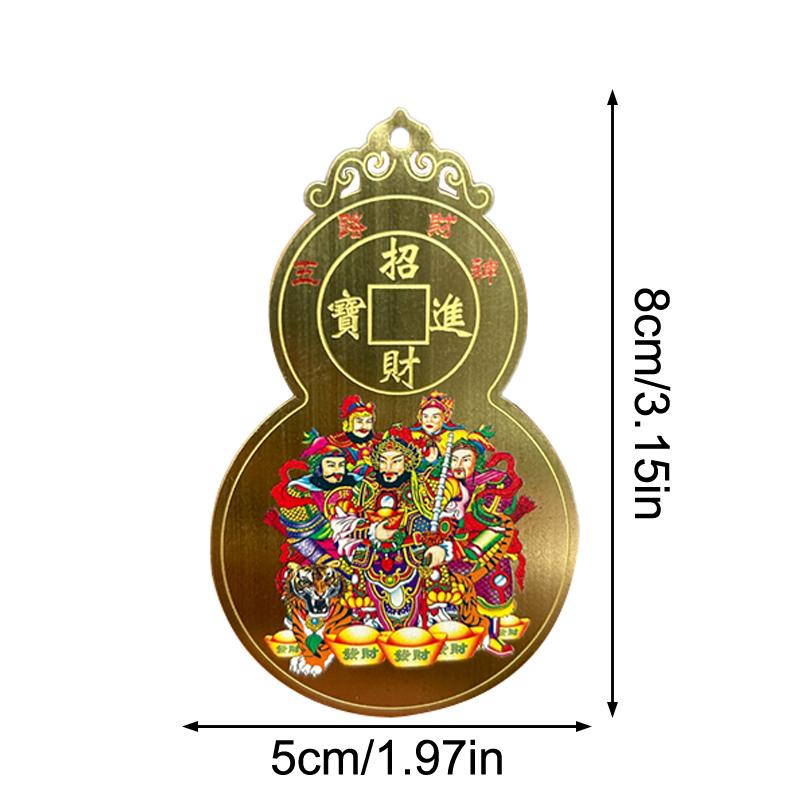 Çin Feng Shui Zenginlik Tanrısı Bakır Kartı Buda Muska Kartı Dua Altın Kartı İş Fortuna Hazine Şanslı Ev Dekorasyonu