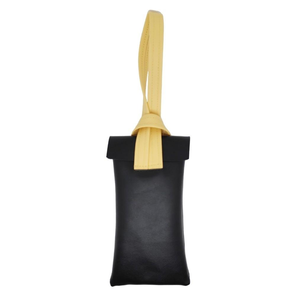 

New PU Leather Glasses Storage Pouch Color-Block With Wristband Sunglasses Bag Hanging Protective Glasses Case