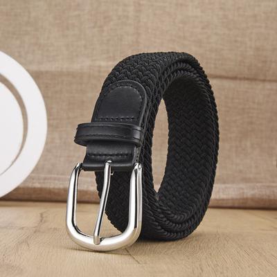 Woven Elastic Canvas Belt, No Punching Required