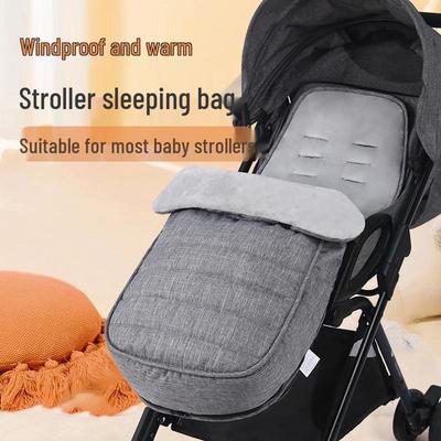 Warm Winter Footmuff: Windproof Baby Stroller Sleeping Bag with Thick Cotton Pad
