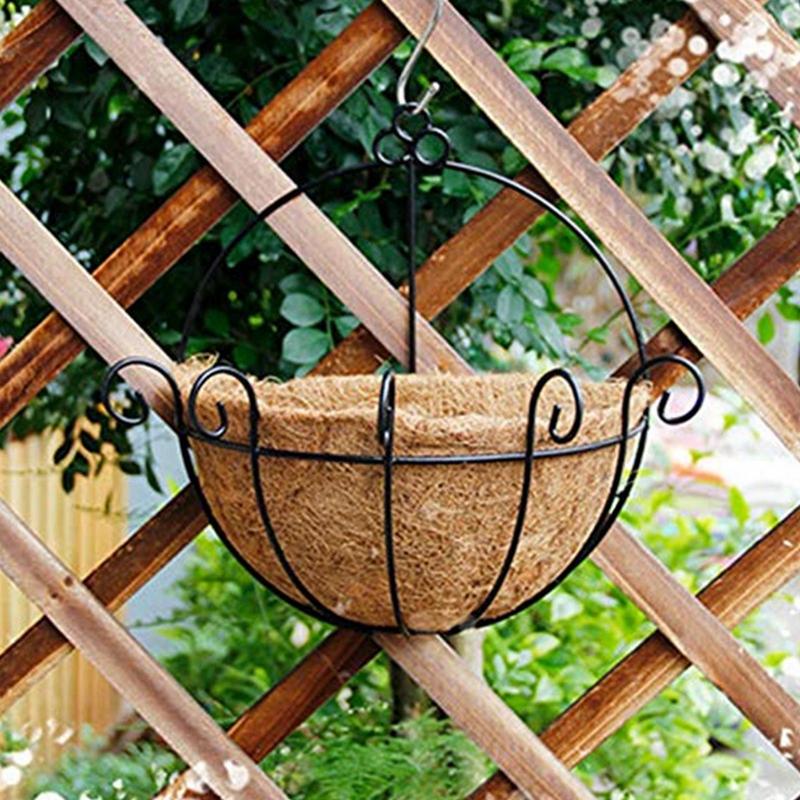 Hanging Basket Liner Planter Round Durable Coconut Fiber Replacement Liners for Flower Pot Home Outdoor Garden Wall Decoration
