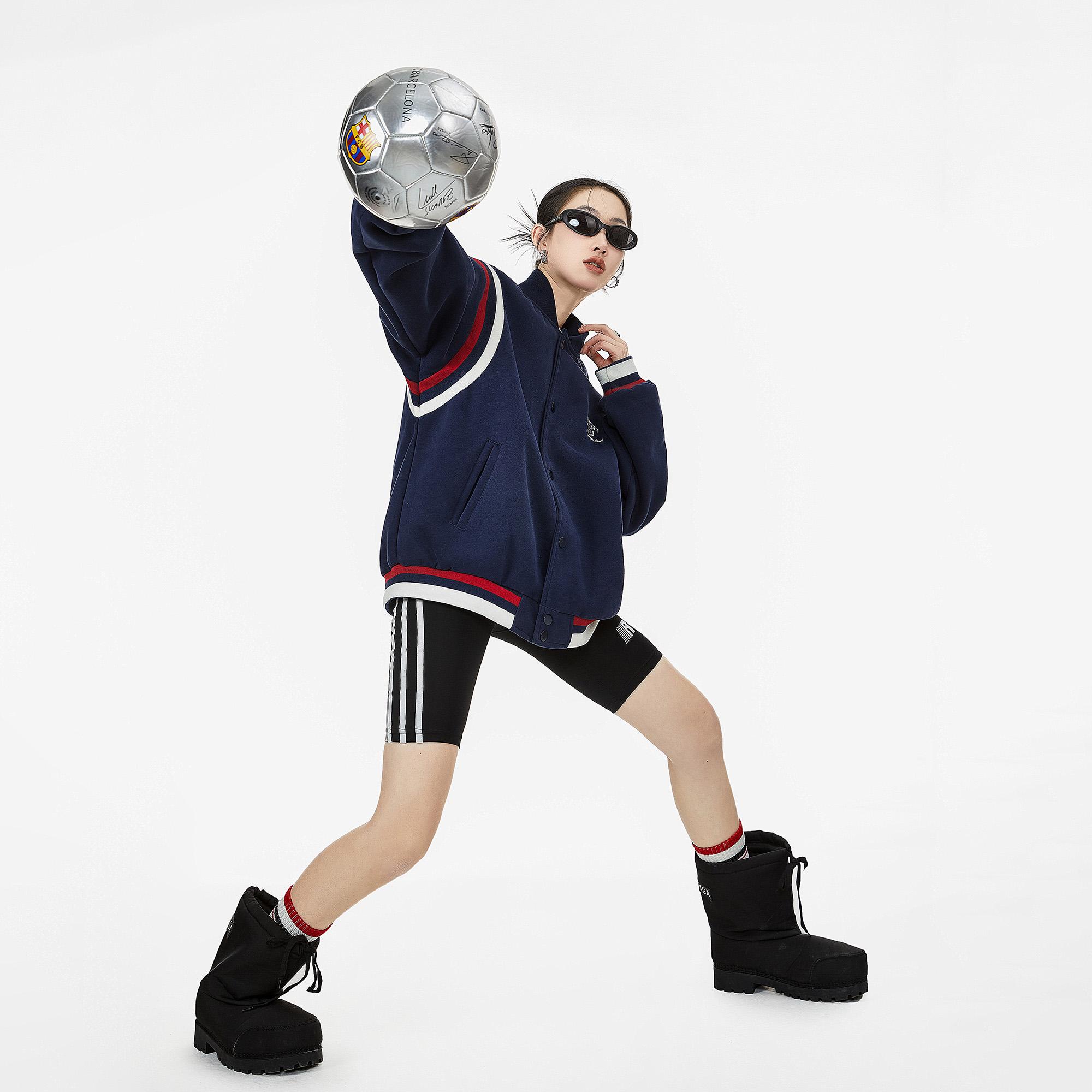 

ICH MODE Women s Retro Color Block Baseball Jacket - Spring 2025 Collection 2XL абрикосовий