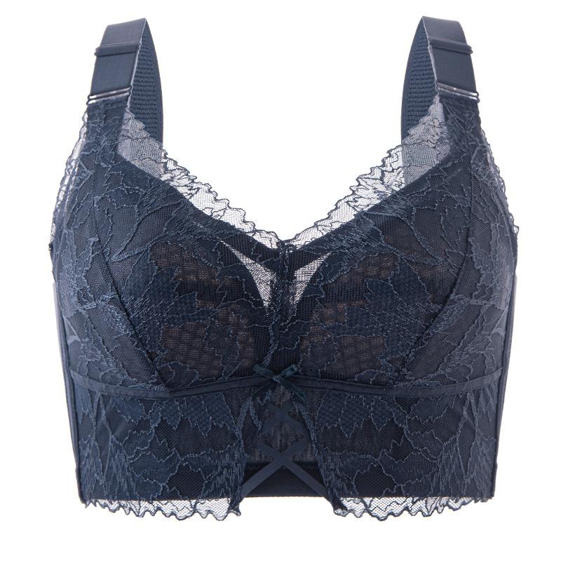 Plus Size Women Thin Full Coverage Bra For Big Bust Minimizer Gathering Anti Sagging