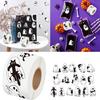 500Pcs Halloween Ghostly Sticker Removable Wrapping Label for Seal Envelope Invitation Card Packaging Scrapbooking